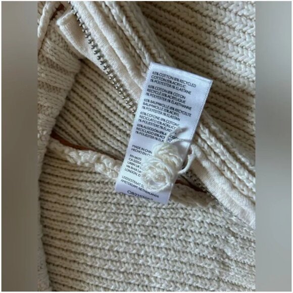 Anthropologie pilcro Tiger cable knit icon zip up sweater size XS - Picture 11 of 11